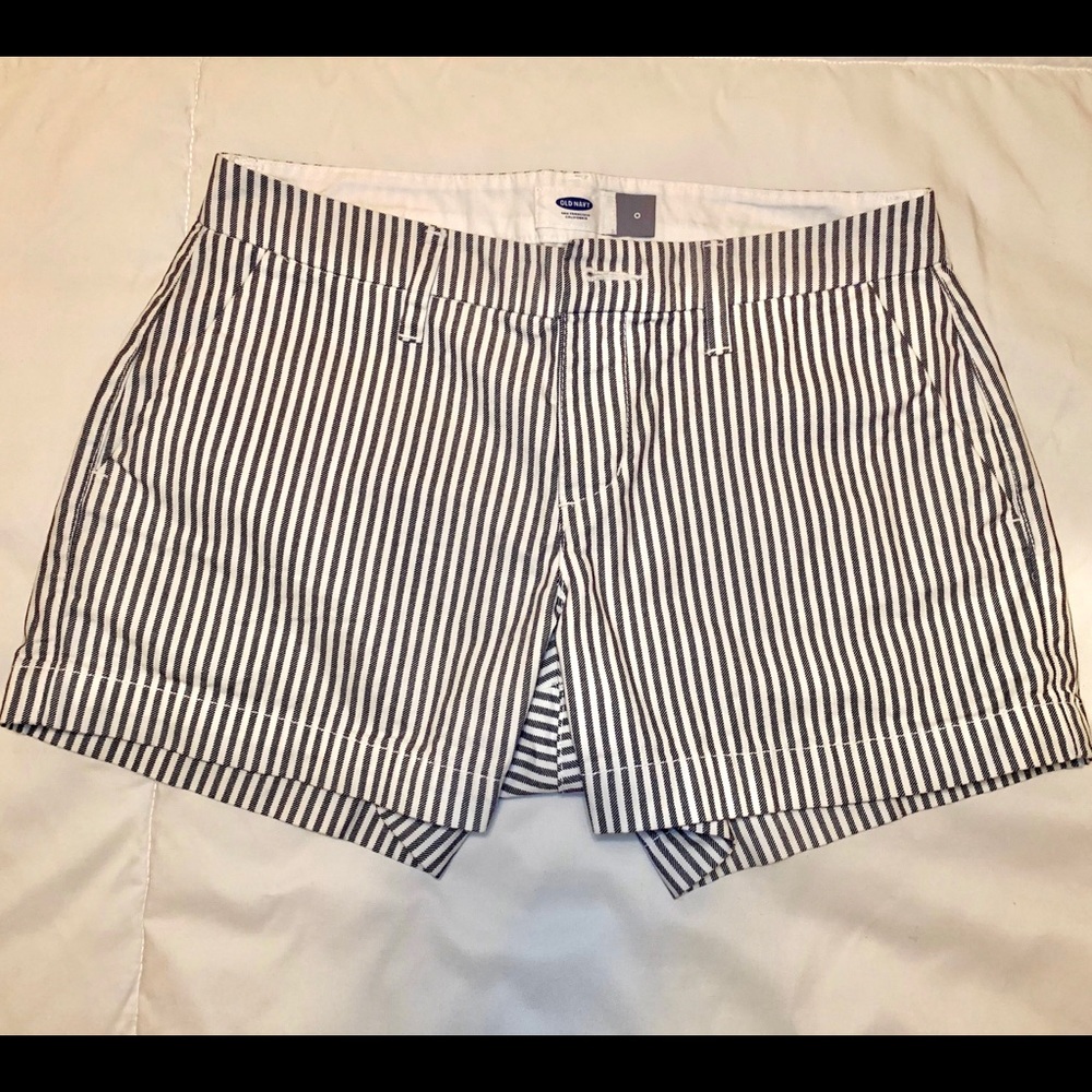 Old Navy Striped Midi Shorts